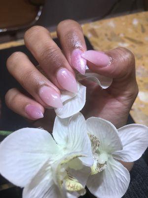 Classic neutral light pink is perfect for any type of event. Come get yours done by Nina :))