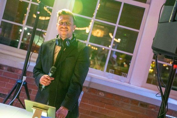 Our lead DJ, Shy Guy Shawn DJing a wedding