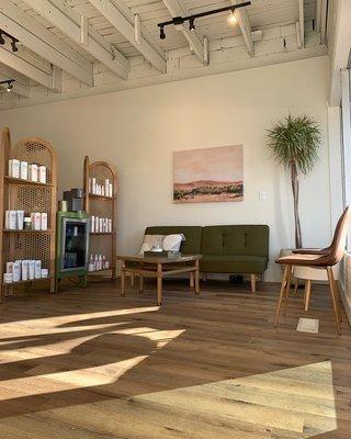 Revive Beauty Co's relaxing waiting room