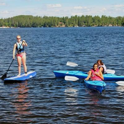 Free use of SUP boards, sea kayaks, sailboats, canoes, hydro bikes and daily children's propgrams.