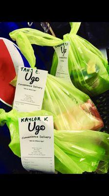 Ugo Orders ready to be delivered. Average delivery time: 15mins