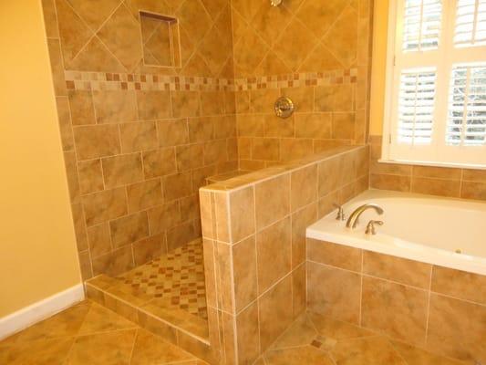 Master bathroom ceramic tile