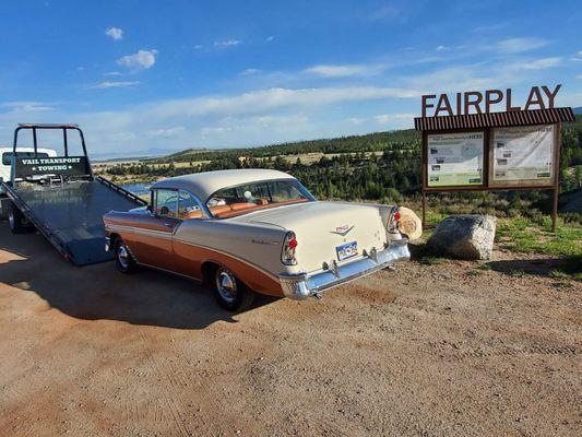 Car got towed from Fairplay Colorado back to Breckenridge Colorado.