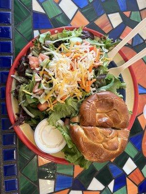 Brisket BLT with a side salad