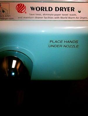 I like how the hand dryer has instructions.....