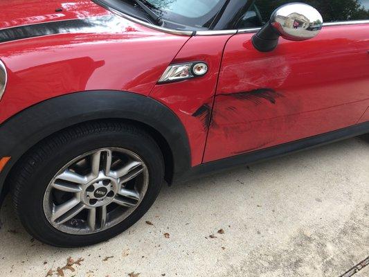 Mini Cooper S damage