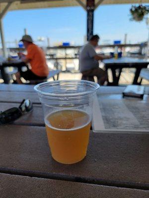 A beer at the marina