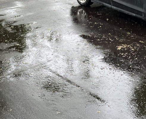 Water pooling in new driveway