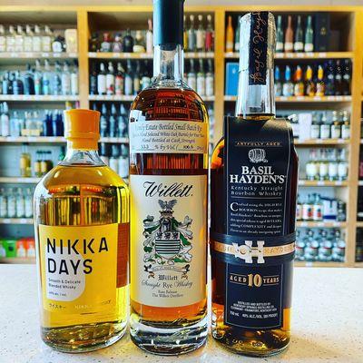 Nikka days & willet rye for holidays cheers