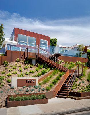 Torrey Pines Corten Steel Entrance Stairway