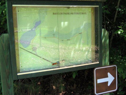 Baylor Park Nature Trail map.