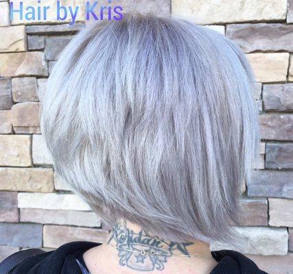 We went with an ash/grey tone here on platinum.