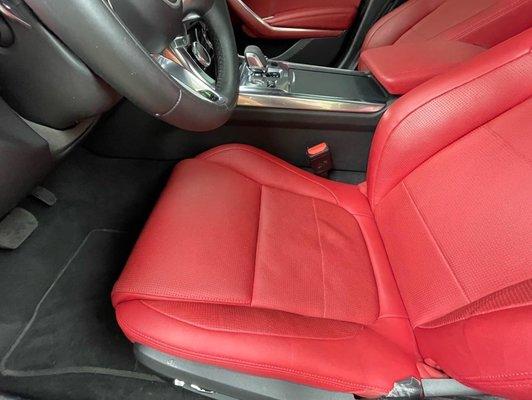 Jaguar drivers seat basic detailing package