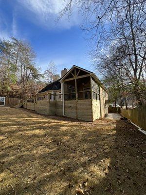 Deck with screened porch and storage