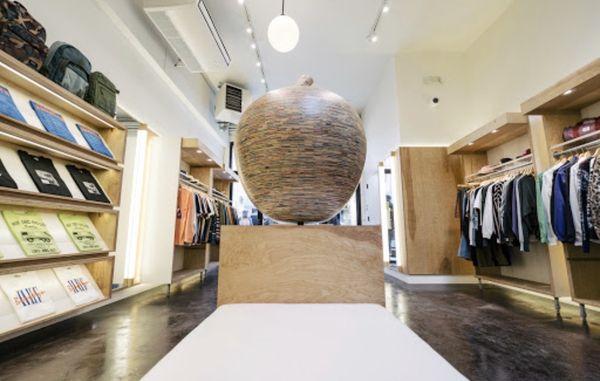 Apple made out of recycled skateboard decks! Made by Haroshi for HUF