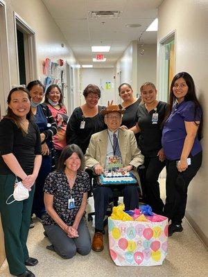 Our neurology team celebrates Dr. Johnson's birthday in 2022