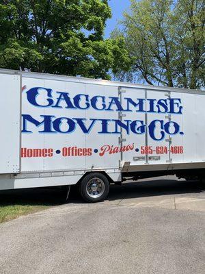 The moving truck at our house!