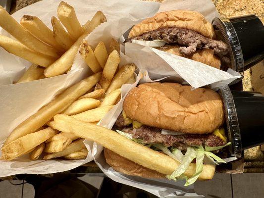 Fries & Double Original Char'd Burgers