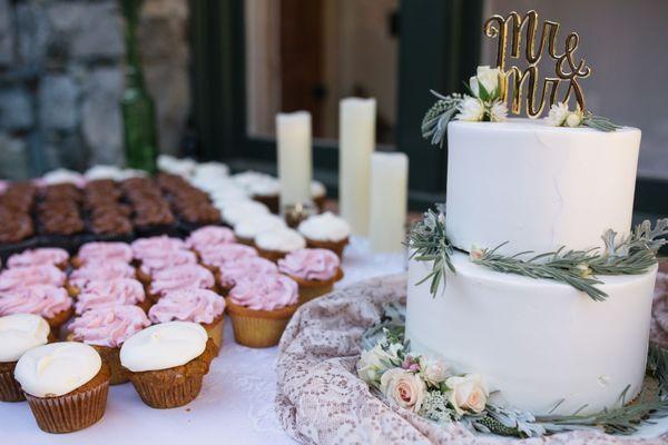 Perfectly prepped flowers for our cake