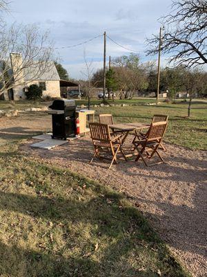 Common area grill.  Tamales, black-eyes peas, fireworks and Champagne provided on New Year's Eve!