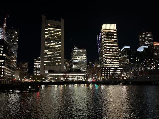 View of the city at night