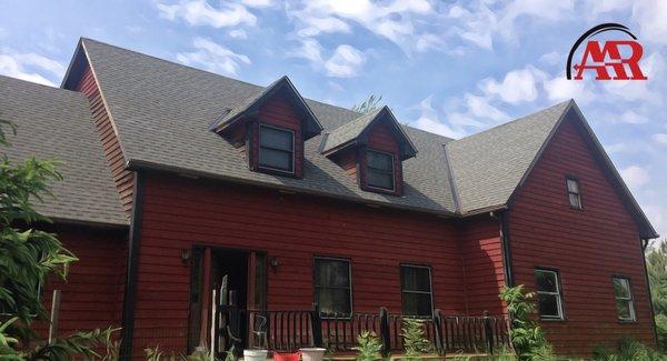 Roof Replacement from Storm Damage by Roofing Company Absolute Assurance Restorations in Mt. Vernon, Ohio.