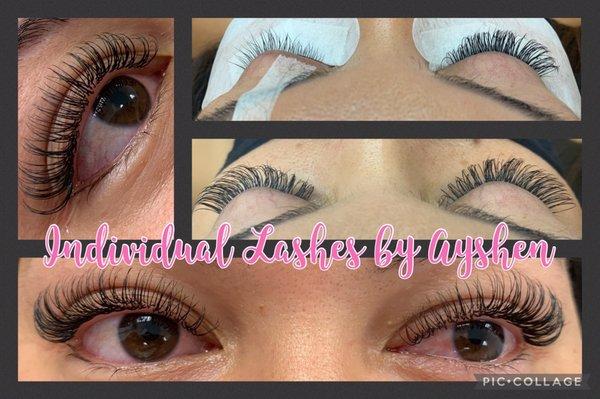 Individual lashes in .20 D curl flirt style 10-13mm $140 retouches starting at $70