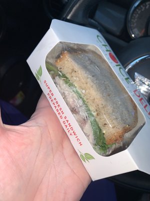 $1.99 half chicken salad sandwich