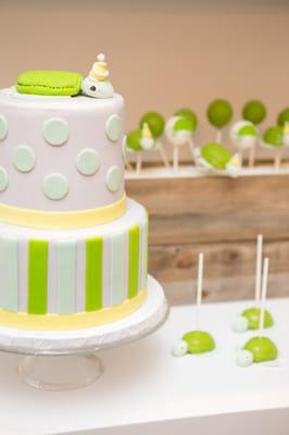 Turtle Cake and Cake Pops