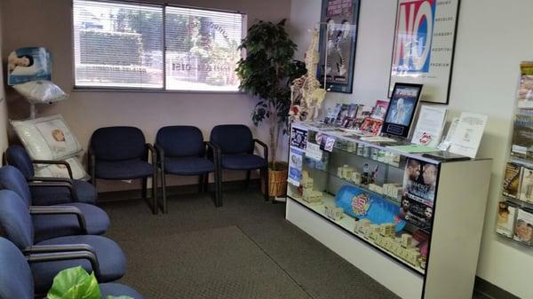 Comfortable clean patient waiting room.