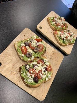 First Avocado Toast and Mediterranean Avocado Toast