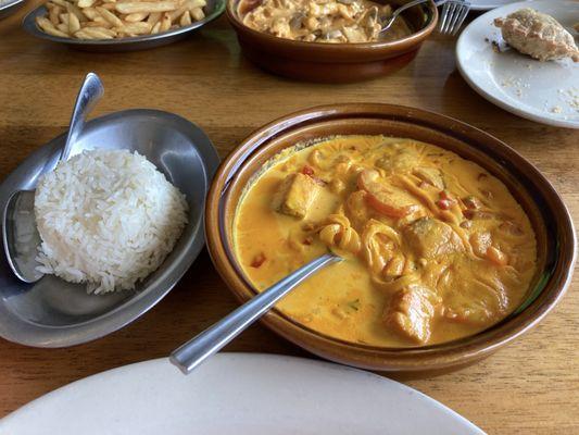 Fish Stew with rice on the side