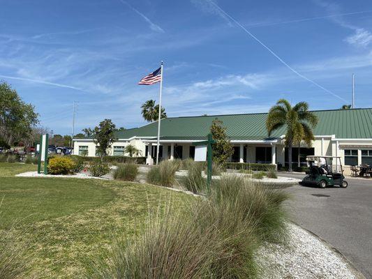 Clubhouse has a pro shop and grill.