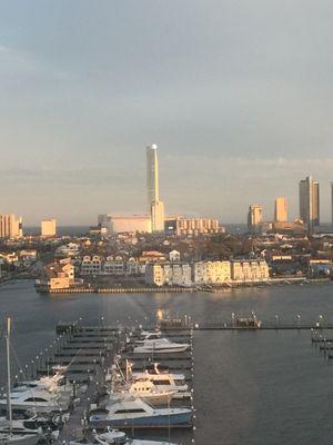 Overhead view of the marina