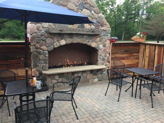 Custom outdoor fireplaces