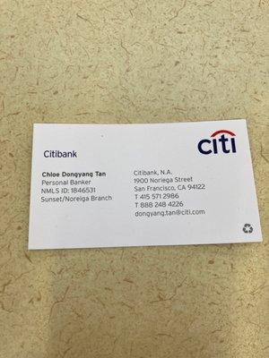 Her business card.