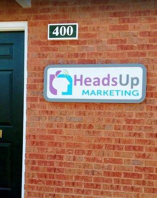 HeadsUp office sign