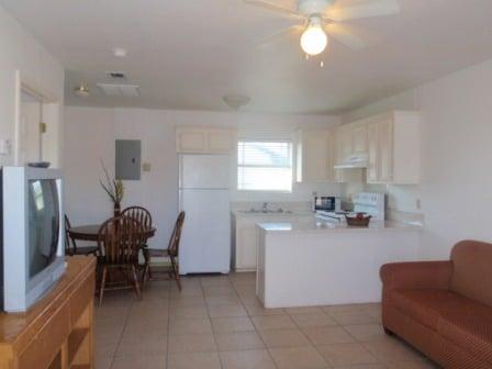 Full Kitchen and Dining area in the Suites