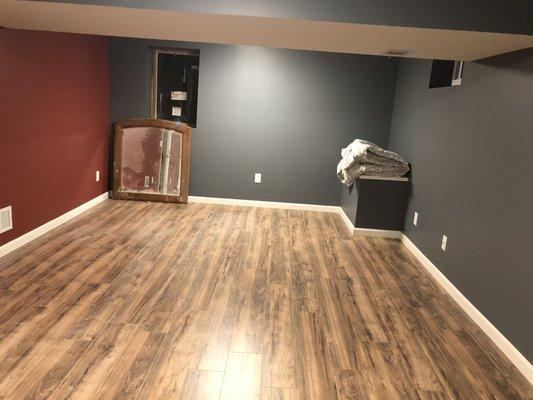 Recent Basement remodel after