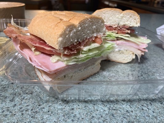 The Club. With ham, turkey, bacon and basil mayo.