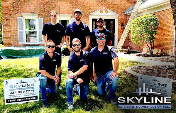 Skyline Exteriors Team, roofing, siding, gutters. Illinois top exteriors and construction company.