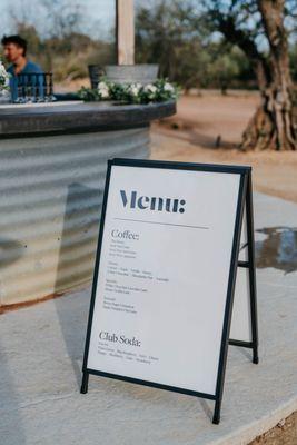 Menu board