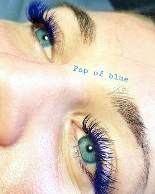 Add a pop of blue to your lashes or any other color I offer!