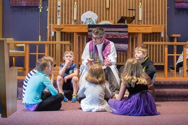 Mount Cross includes a Children's Message at Sunday worship.