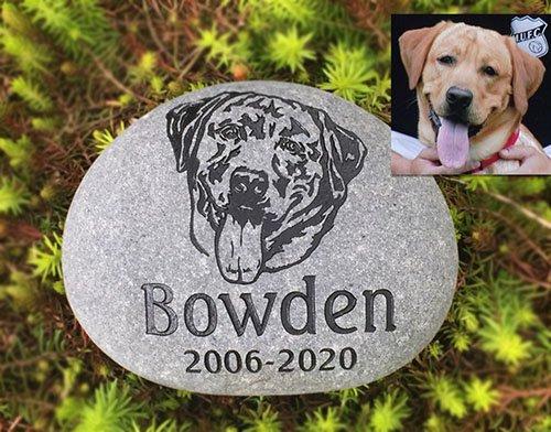 Custom drawing from a photo and engraved into stone. https://www.apetmemorial.com/Custom_Pet_Memorial_Line_Drawing_p/17.htm