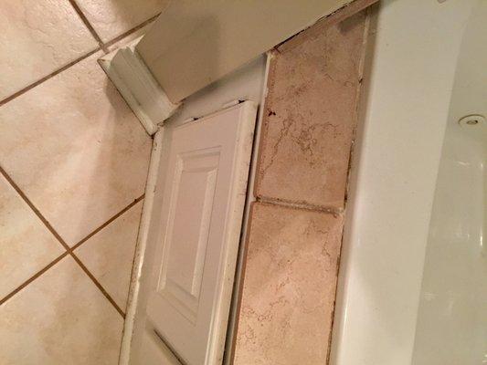 Baseboards still had dust and were not cleaned.