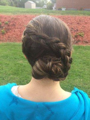 Classic braid elegant updo