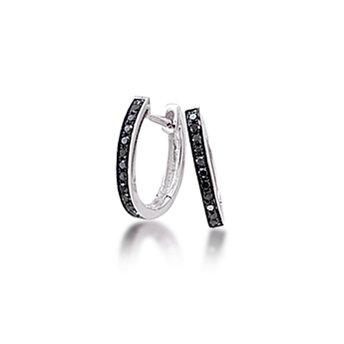 There's nothing as scrumptious as black diamond huggie earrings