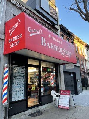 The barber shop front