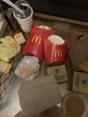 Fries, Nuggets, Cheeseburger